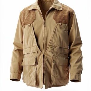 Vintage 10x Shooting Game Pocket Jacket Men’s Size 46-48 Tan Padded SZ XL